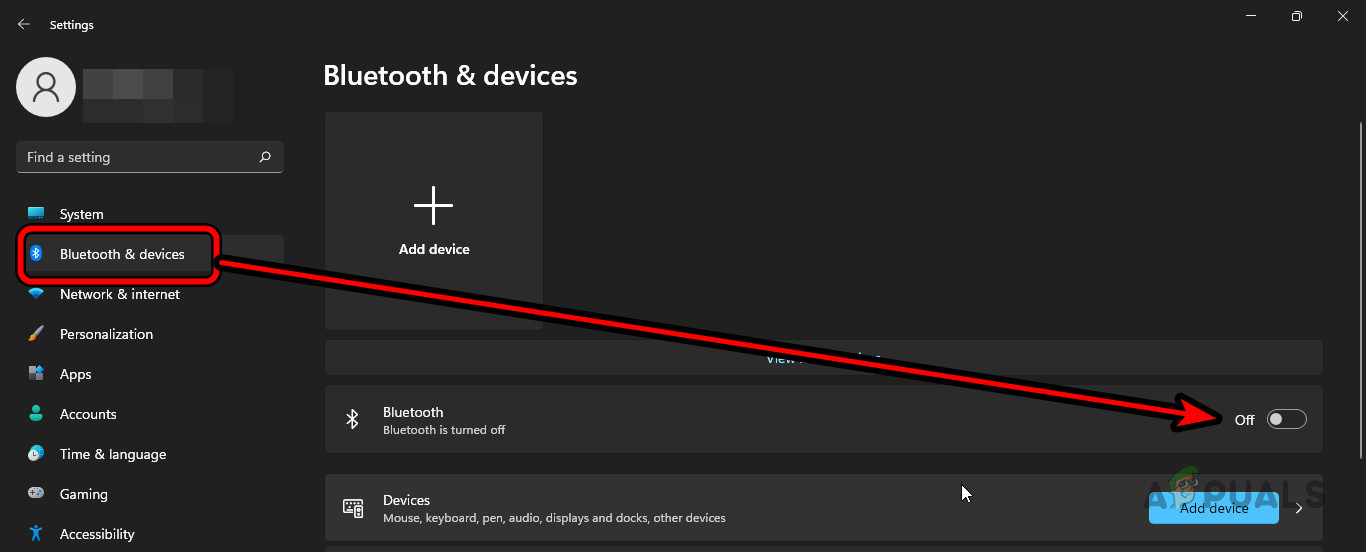 Windows Ayarlarında Bluetooth'u devre dışı bırakın