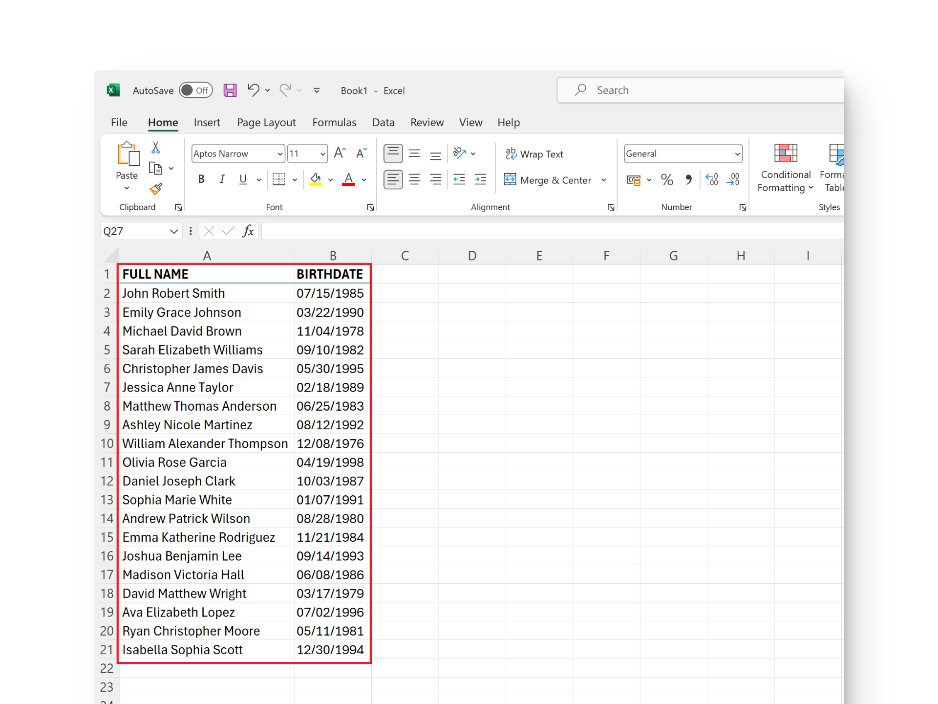 Excel elektronik tablo