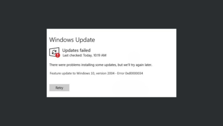 Windows 10’dan 11’e Yükseltme Sırasında Hata Kodu 0xd0000034 Nasıl Onarılır